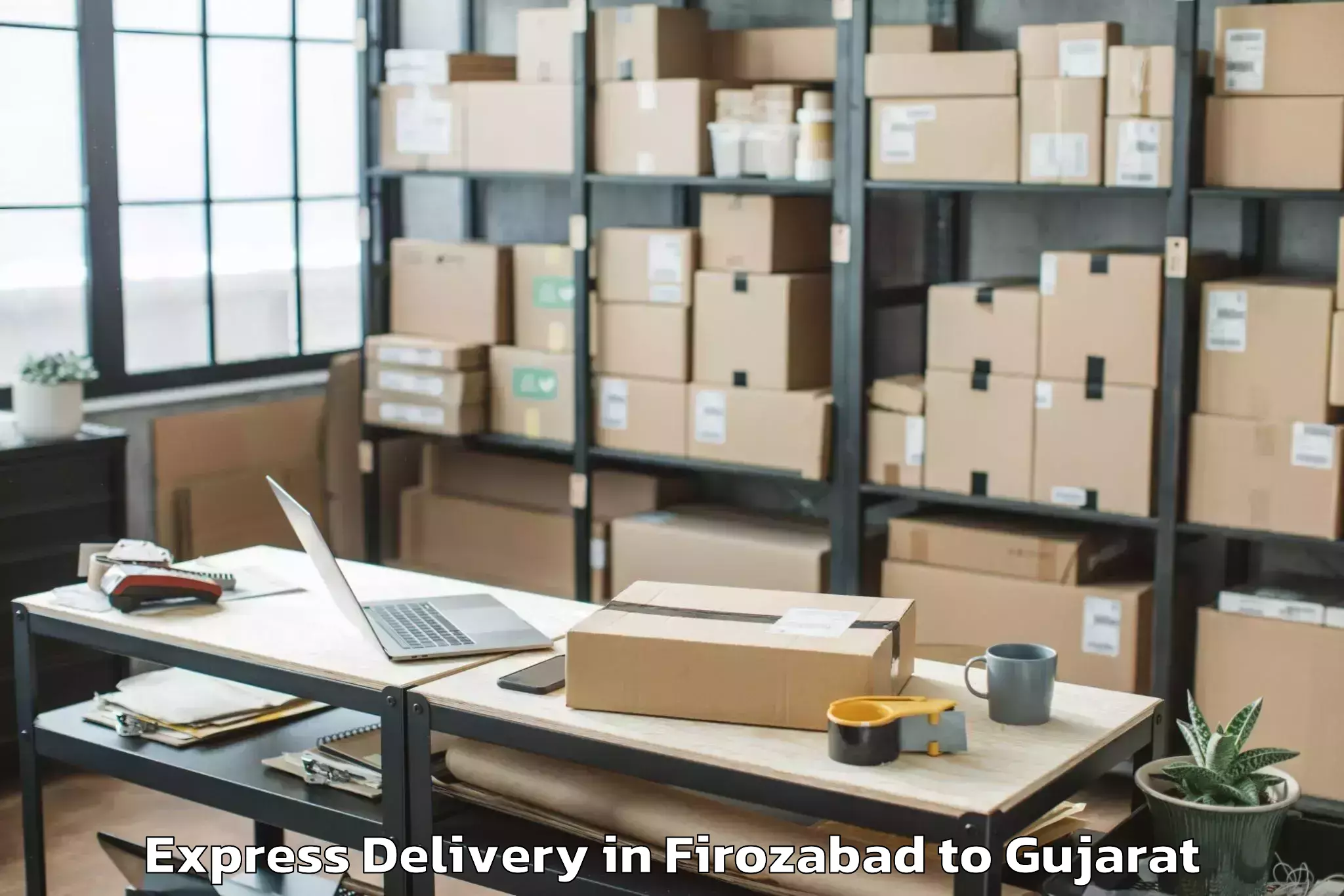 Easy Firozabad to Surat Airport Stv Express Delivery Booking